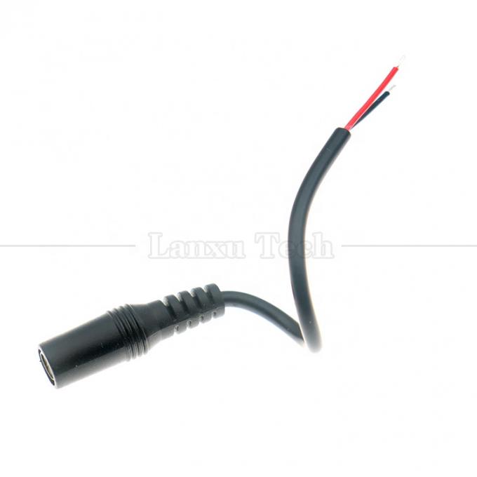 angepasste DC-Frauen-Fass-Jack-Stecker 5,5x2,1mm-Anschluss zum geöffneten Tin-Pigtail-Drahtkabel für Led-Licht 7