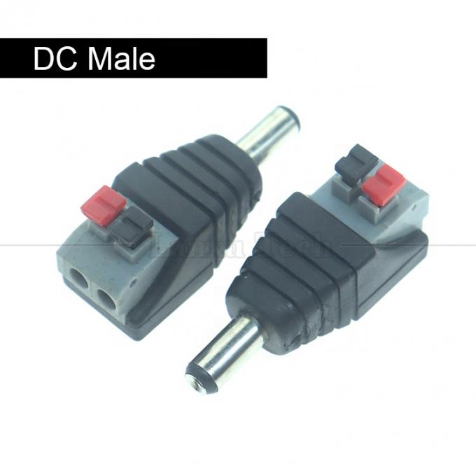 5V 12V Lötloser Druckknopf DC 5,5*2,1mm Männlicher weiblicher Fass Jack zu 2p Drähte Kabel Kabelanschluss für LED-Streifenkamera 1