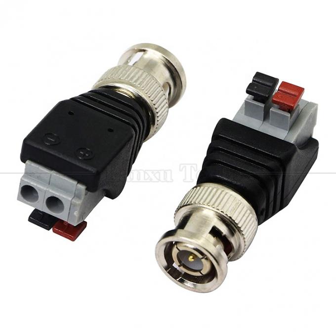 Solderless Screw Terminal 2 Pin Press Button BNC Männlicher weiblicher Steckverbinder Stromadapter für CCTV-Kamera 2