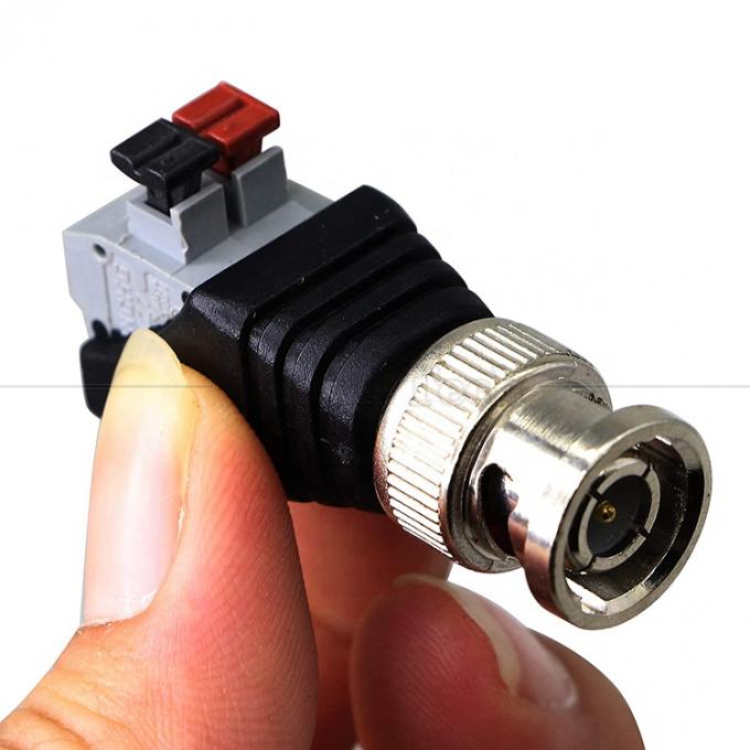 Solderless Screw Terminal 2 Pin Press Button BNC Männlicher weiblicher Steckverbinder Stromadapter für CCTV-Kamera 1