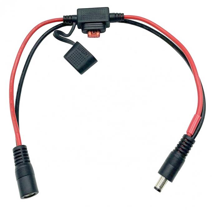 10A Sicherung DC Jack 5,5x2,1 mm zu SAE Stecker Stromverlängerungskabel für Motorrad Solarpaneel-Ladegerät 0