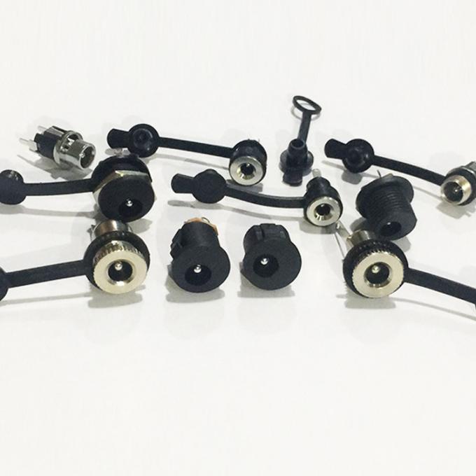 Panel Mount Drehtraht DC Steckdose weibliche Jack 5,5x2,1mm bis 2 Drähte Offene Pigtail End Kabel 5