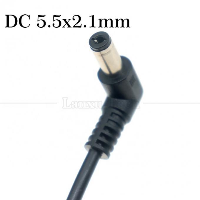 12V 24V Männlich zu Männlich Gleichspannung Winkelstecker Steckerverbindung 5.5*2.1mm Stromversorgung Verlängerung Drahtkabel 2