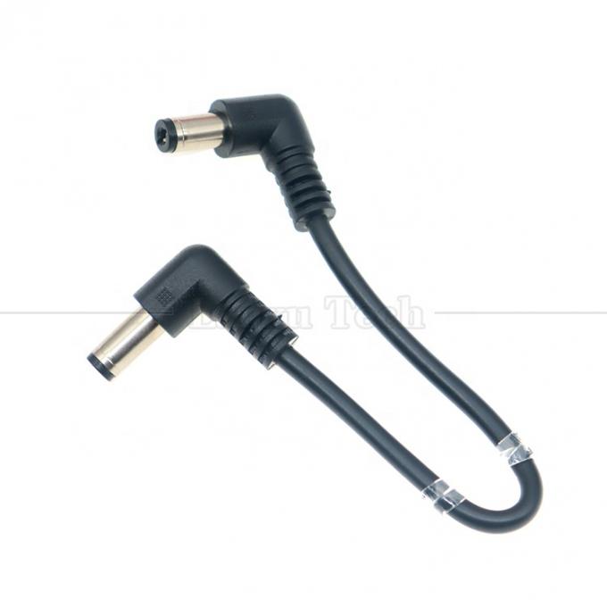12V 24V Männlich zu Männlich Gleichspannung Winkelstecker Steckerverbindung 5.5*2.1mm Stromversorgung Verlängerung Drahtkabel 1