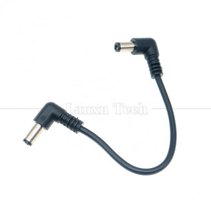 12V 24V Männlich zu Männlich Gleichspannung Winkelstecker Steckerverbindung 5.5*2.1mm Stromversorgung Verlängerung Drahtkabel 4