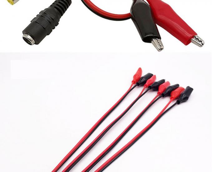 30cm Gleichspannung 5,5x2,1mm Männlich weiblich zu doppelten Alligator-Clips Stromversorgung Gleichspannungskabel 3