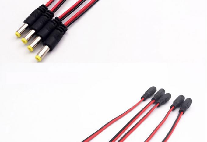 30cm Gleichspannung 5,5x2,1mm Männlich weiblich zu doppelten Alligator-Clips Stromversorgung Gleichspannungskabel 4