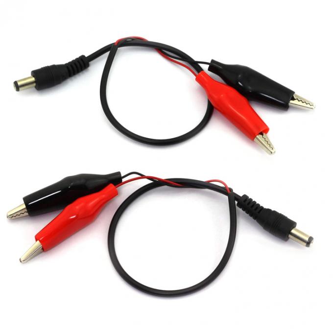 30cm Gleichstrom-Fass Jack 5,5x2,1mm Männlich Weiblich zu Dual Alligator Clips Stromversorgung Gleichstrom-Kabel für CCTV-Kamera 6