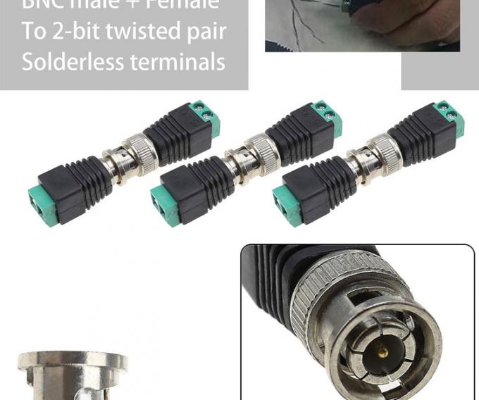 Lötlose Schraubterminal BNC weiblicher männlicher Steckeradapter für CCTV-Kamera-Monitor-Video-Recorder 2
