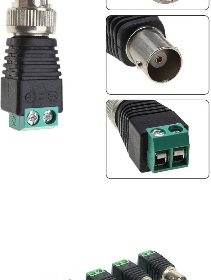Lötlose Schraubterminal BNC weiblicher männlicher Steckeradapter für CCTV-Kamera-Monitor-Video-Recorder 3