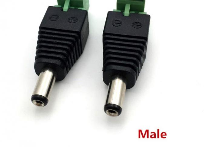 Solderless Insert Männlich weiblich 2,1 x 5,5 mm DC Jack Steckverbinder Stromanschluss Stecker Adapter für LED-Streifen CCTV-Kamera 2