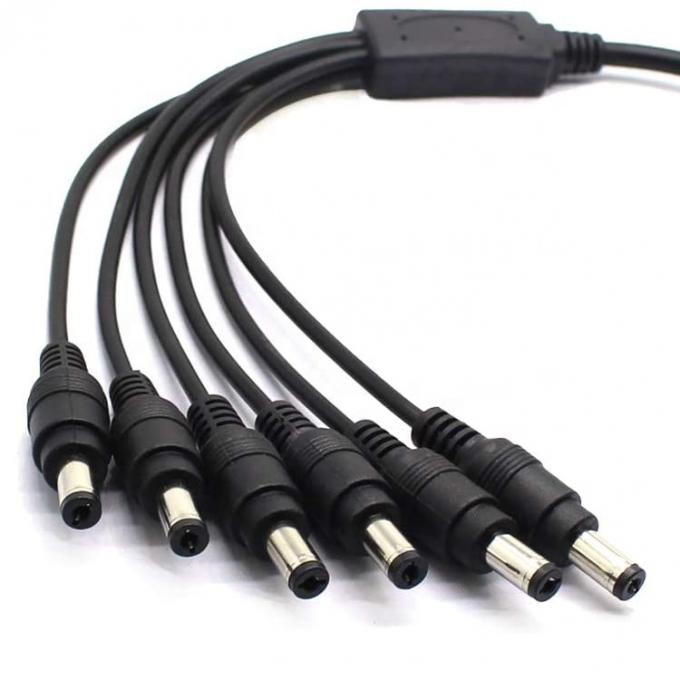 1 bis 6 Wege 1 Weiblich bis 6 Männlich 5,5x2,1 mm Gleichspannungssplitterkabel für CCTV-Kamera LED-Band 2
