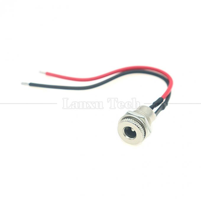 10cm 18AWG 5A Panel Mount DC 099 Weibliche Steckdose 5,5x2,1mm 2,5mm Metallgussanschluss zum Öffnen von Zinndraht 7