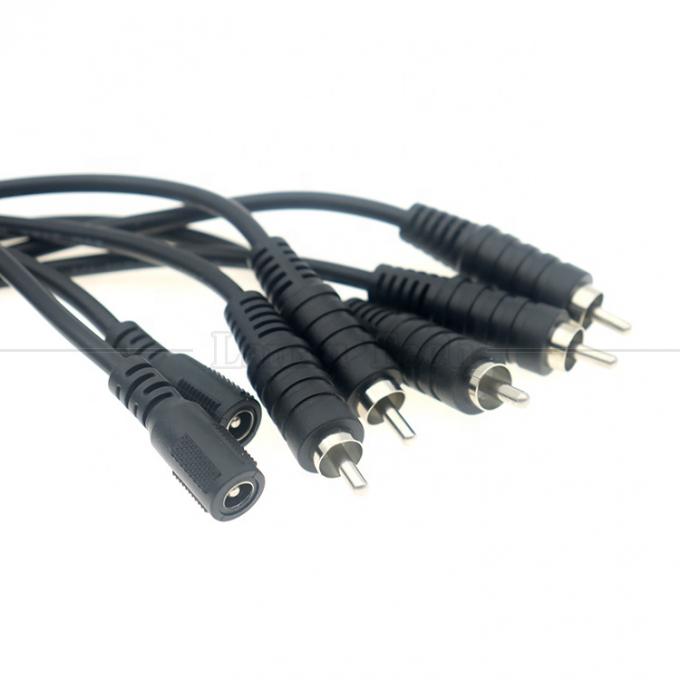 RCA Männlich zu Gleichspannung 5,5x2,5 mm 5,5x2,1 mm Weiblich Steckerfass Jack 12V Gleichspannungspedal-Stromkabel 0