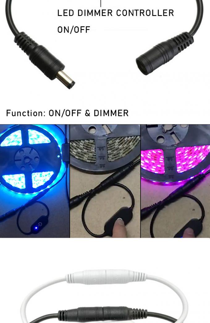 12v 24v Touch Controller Männlich auf weiblich DC 5,5x2,1mm eingeschaltet 2