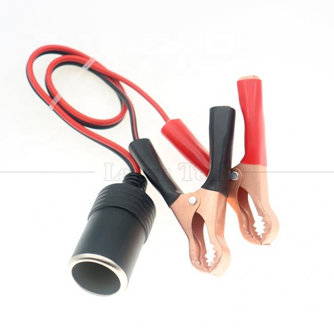 12V Batterie Alligator Clips Klammer zum Auto Zigarettenanzünder weibliche Steckdose Adapter Stromkabel 4