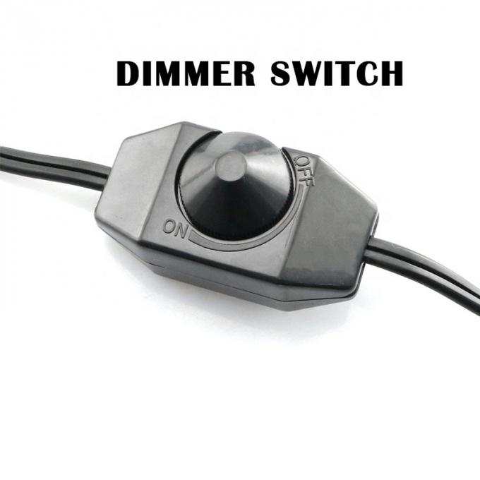 1.8m Drehknopf Verstellbarer LED-Dimmerschalter Steuerung Stromkabel für Lampen-LED-Streifen 2