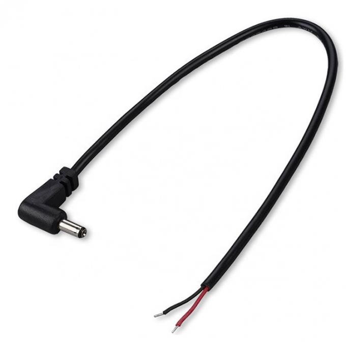 90 Grad Rechtswinkel DC Jack 5.5x2.1mm 5.5x2.5mm 1.35x3.5mm bis zum offenen Draht Ende Pigtail Kabel 1