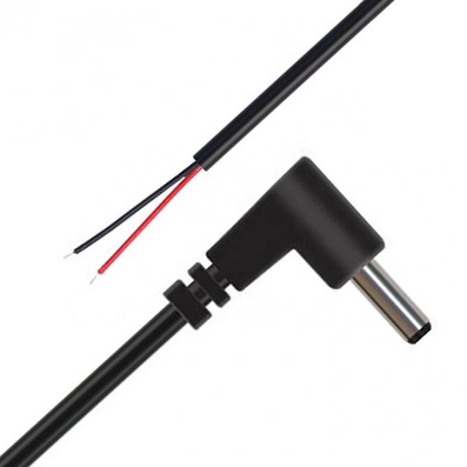 90 Grad Rechtswinkel DC Jack 5.5x2.1mm 5.5x2.5mm 1.35x3.5mm bis zum offenen Draht Ende Pigtail Kabel 0