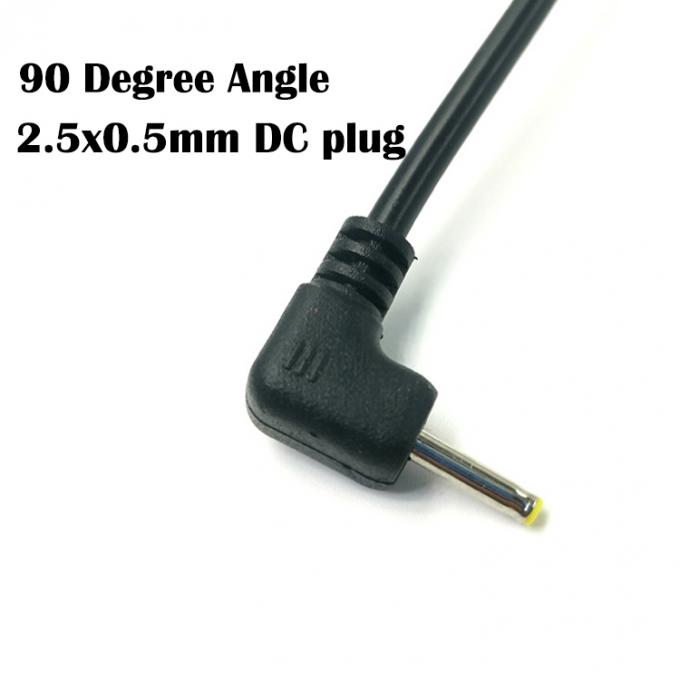 Custom 90 Grad Winkel DC Fass Jack 2.5x0.7mm zu entklebten geballten nackten Draht Ende Kabel 2