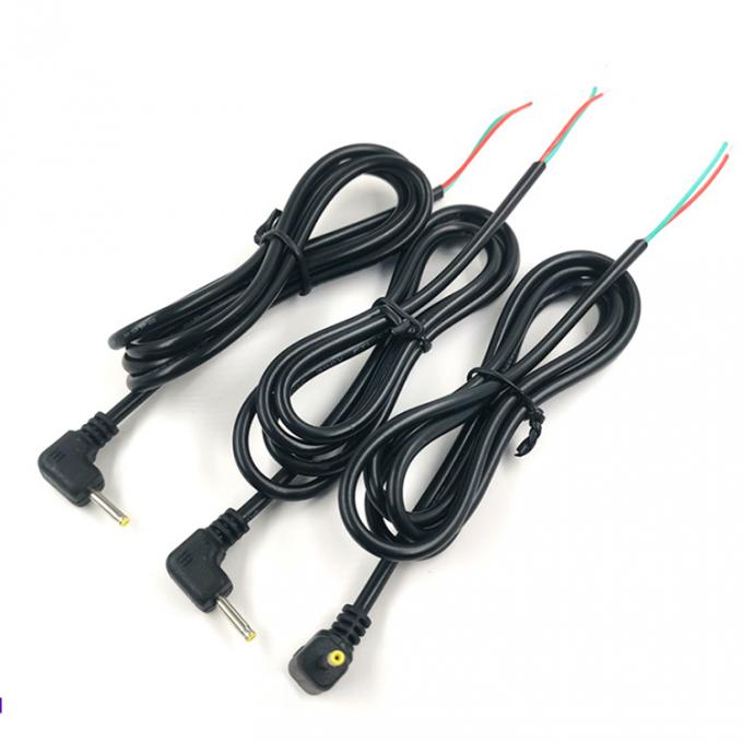 Custom 90 Grad Winkel DC Fass Jack 2.5x0.7mm zu entklebten geballten nackten Draht Ende Kabel 1