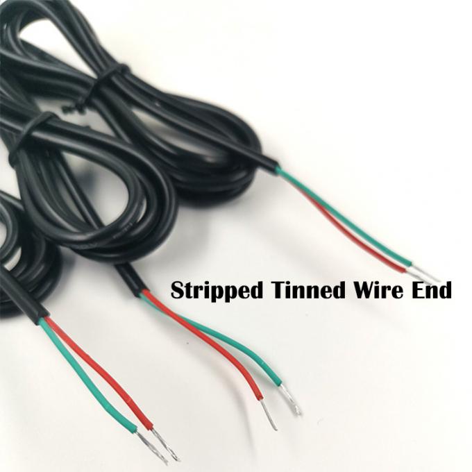 Custom 90 Grad Winkel DC Fass Jack 2.5x0.7mm zu entklebten geballten nackten Draht Ende Kabel 3