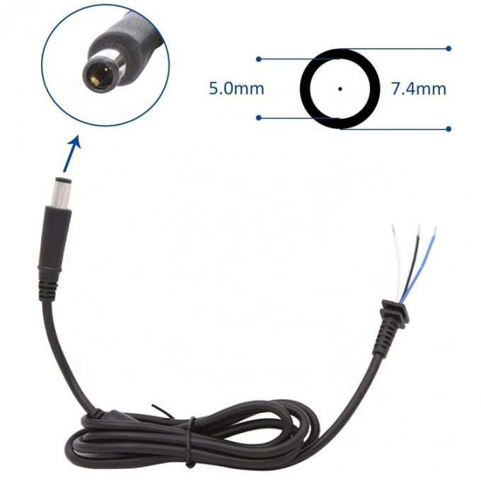 DC 7.4x5.0mm Männlicher Fass Jack zum nackten Ende Zinnige offene Pigtails Drahtverlängerungskabel für Laptop-Adapter 2