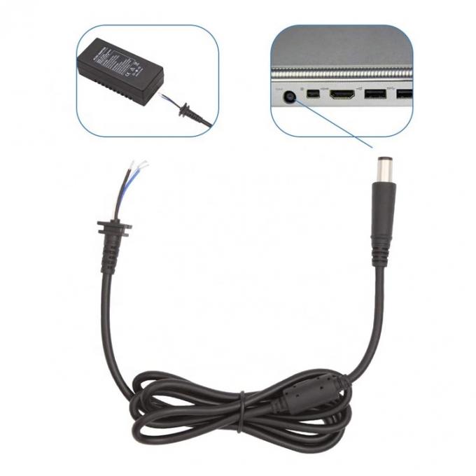DC 7.4x5.0mm Männlicher Fass Jack zum nackten Ende Zinnige offene Pigtails Drahtverlängerungskabel für Laptop-Adapter 3