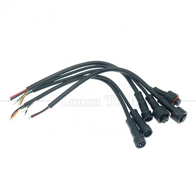Anpassung IP67 IP68 Wasserdicht M12 2pin 3pin 4pin M12 DC zum Öffnen nackter Drähte Endkabel für LED-Licht 2