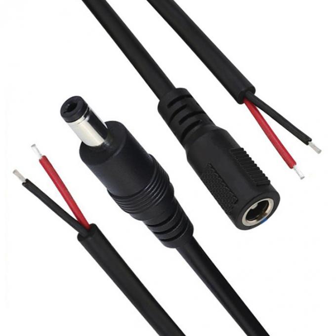 Männlich Weiblich 5.5x2.1mm 5.5x2.5mm 3.5x1.35mm DC Stecker Steckdose Steckdose zum Öffnen nackte Schwanzdraht Endkabel für LED CCTV-Sicherheitskamera 1