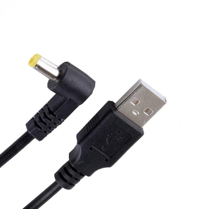 90 Grad Winkel L-Form 1m USB zu DC Männlich 4,0x1,7mm Erweiterungsladekabel 5