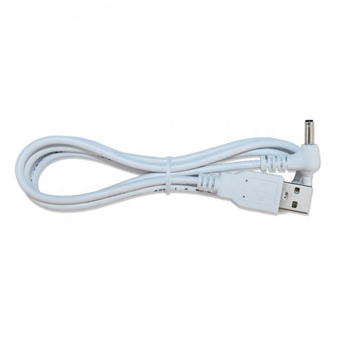Weiß Schwarz 90 Grad Winkel 5.5x2.1mm 5.5x2.5mm 1.35x3.5mm USB zu DC Stromkabel 2