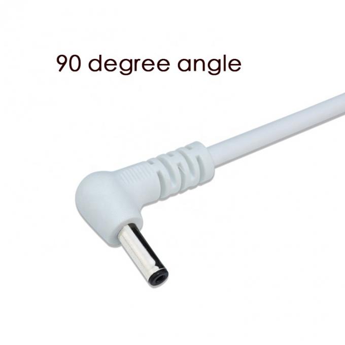 Weiß Schwarz 90 Grad Winkel 5.5x2.1mm 5.5x2.5mm 1.35x3.5mm USB zu DC Stromkabel 4