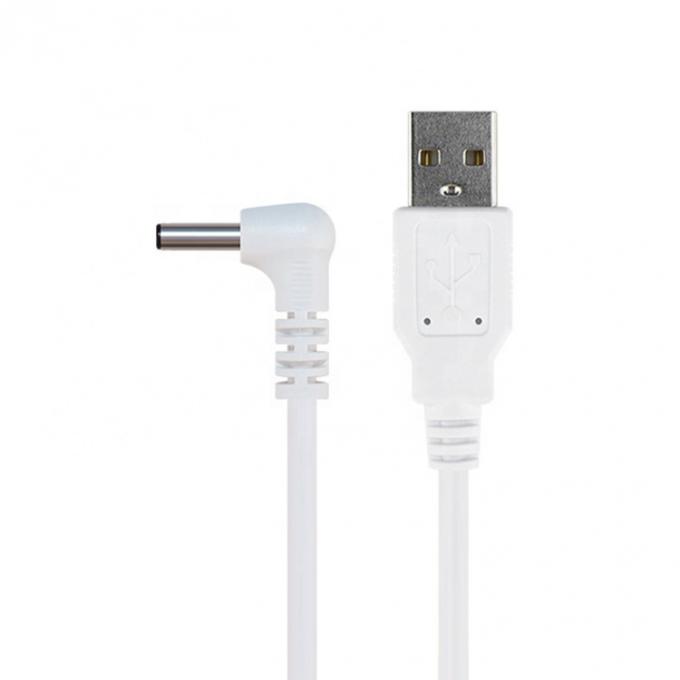 Weiß Schwarz 90 Grad Winkel 5.5x2.1mm 5.5x2.5mm 1.35x3.5mm USB zu DC Stromkabel 3