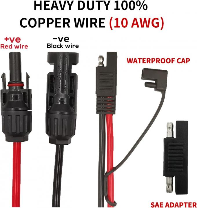 10AWG SAE zu Solarpanel Adapter Erweiterungskabel RV Solarpanel Anschlusskabel für RV Caravan Solarpaneele Batterieladung 1