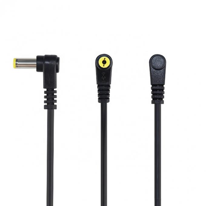 90 Grad Winkel Männlich DC 2.1x5.5 Fass Jack zum Öffnen Stripped Zinndraht Bare End Kabel 3