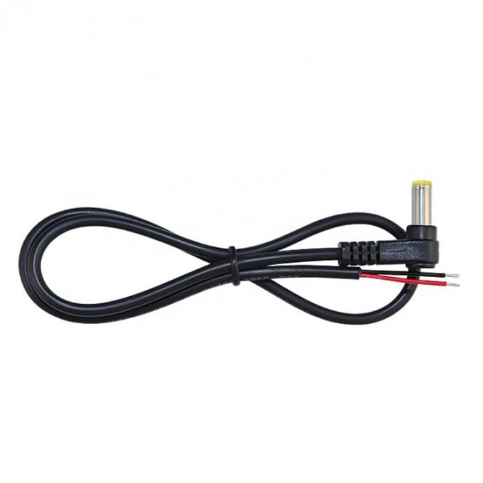 90 Grad Winkel Männlich DC 2.1x5.5 Fass Jack zum Öffnen Stripped Zinndraht Bare End Kabel 4