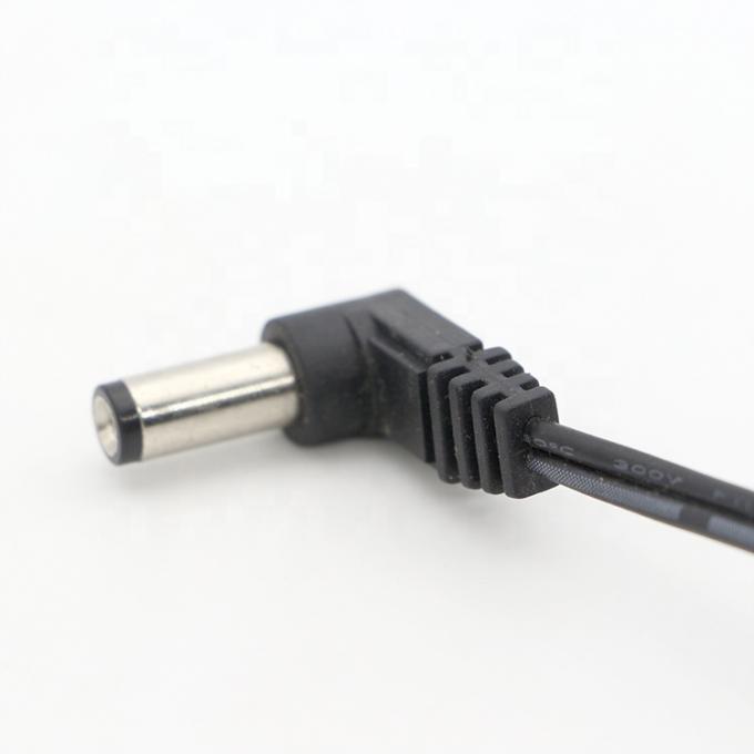 90 Grad rechten Winkel DC-Fass Jack 2,1x5,5mm Männlich weiblich bis freies Ende Offenes Pigtail DC-Stromkabel 3