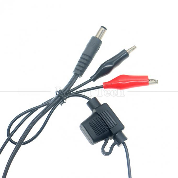 12V Gleichspannung 5,5X2,1 mm auf Alligator Clips Sicherungstraktkabel für Trail-Kamera 2