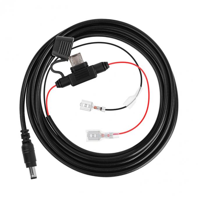 Ratproof Chewproof Metal Jacket DC 5,5x2,1 mm, 4,0x1,7 mm bis Spade Connector Stromverlängerungskabel für Trail-Kameras 1