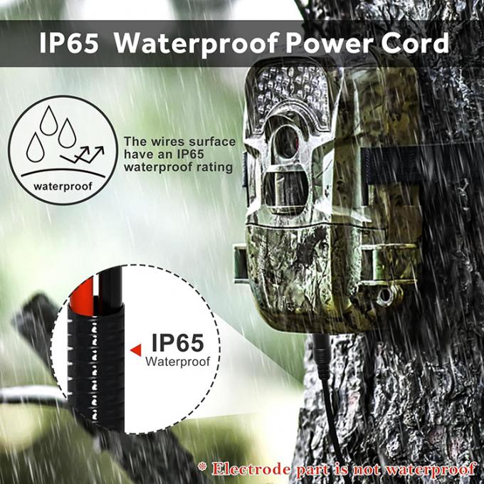 Ratproof Chewproof Metal Jacket DC 5,5x2,1 mm, 4,0x1,7 mm bis Spade Connector Stromverlängerungskabel für Trail-Kameras 4