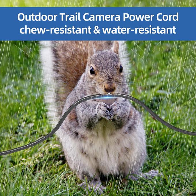 Ratproof Chewproof Metal Jacket DC 5,5x2,1 mm, 4,0x1,7 mm bis Spade Connector Stromverlängerungskabel für Trail-Kameras 6