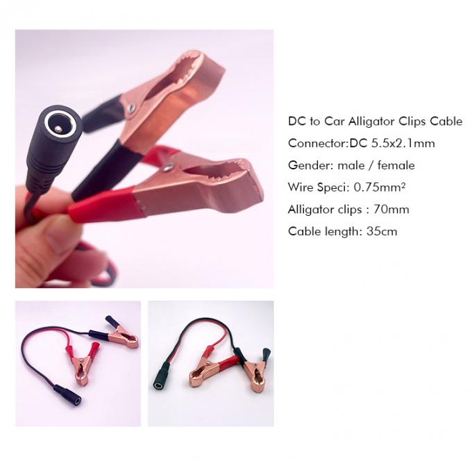 Männlich weiblich DC Jack Stecker 5,5x2,1 mm bis Alligator Clips Auto-Ladegerät Stromversorgung Kabel 1