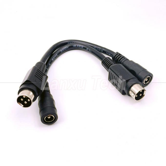 4 Pin Mini DIN zu DC Jack weibliche 5,5x2,1 mm Stromverlängerungskabel für Kamera DVD TV PC Barcode Drucker 1
