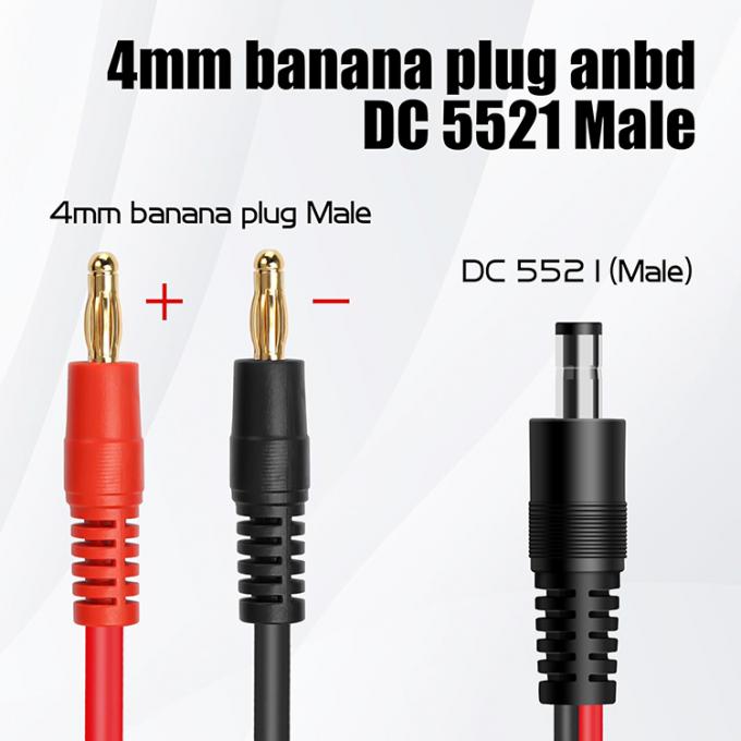12V Gleichstrom 5,5mm X 2,1mm Männlich bis 4mm Bananen Stecker Kabel 4