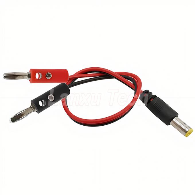 12V Gleichstrom 5,5mm X 2,1mm Mann Fass Jack zu 4mm Bananen Stecker Test Leads Stromkabel 2
