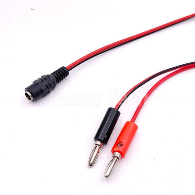 12V Gleichstrom 5,5mm X 2,1mm Mann Fass Jack zu 4mm Bananen Stecker Test Leads Stromkabel 6
