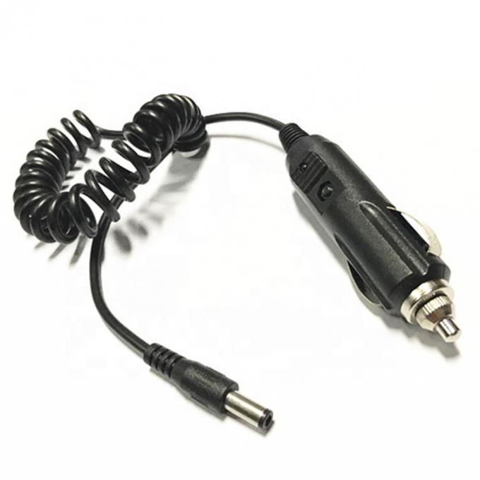 12V Spring Coiled Car DC Jack 5.5x2.1mm Zigarettenanzünderverlängerungskabel 2