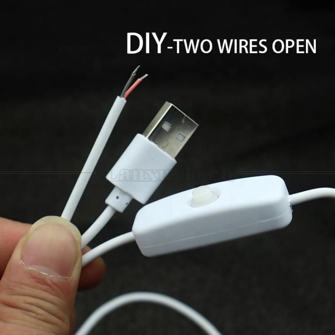 DIY 1m Strom an und aus Steuerung Offener Draht USB-Schalterkabel für Led-Lichtstreifenlampe 1
