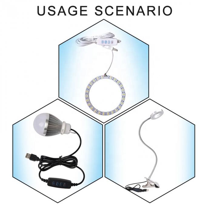 5V-Leistungsdämpfer Schalter Dämpfer USB-Ladekabel für Led-Band 3